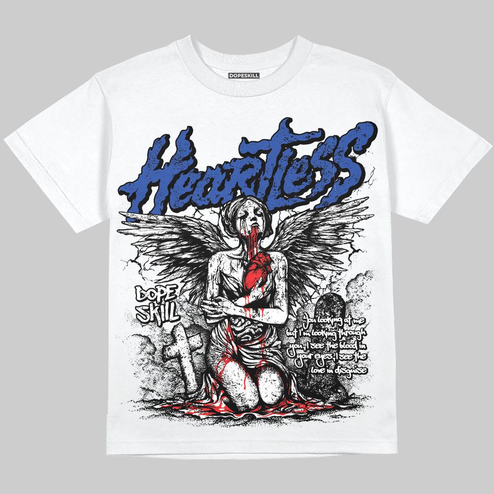Royal Blue Sneakers DopeSkill Oversize Print T-Shirt Heartless Graphic Streetwear