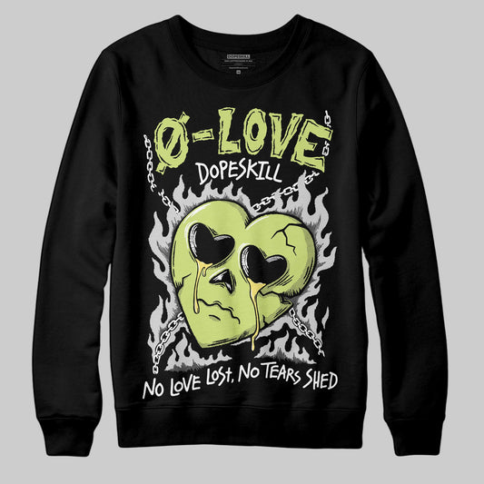 Jordan 4 GS “Light Lemon Twist” DopeSkill Sweatshirt Crying Heart Graphic Streetwear - Black
