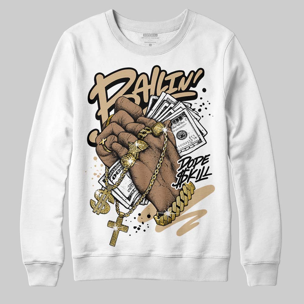 TAN Sneakers DopeSkill Sweatshirt Always Ballin' Graphic Streetwear - White
