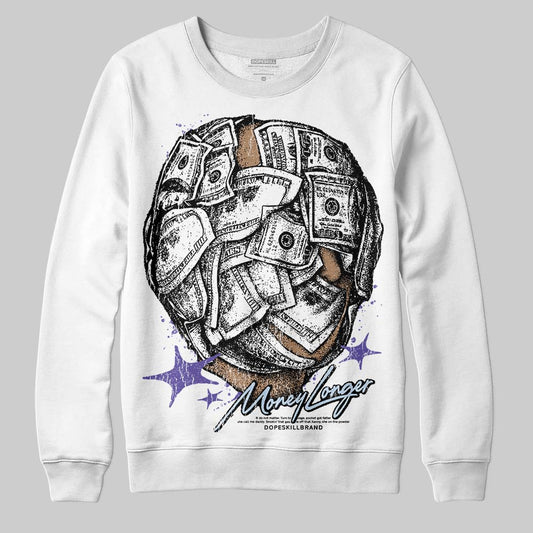 Jordan 5 OG “Grape” DopeSkill Sweatshirt Money Longer Graphic Streetwear - White
