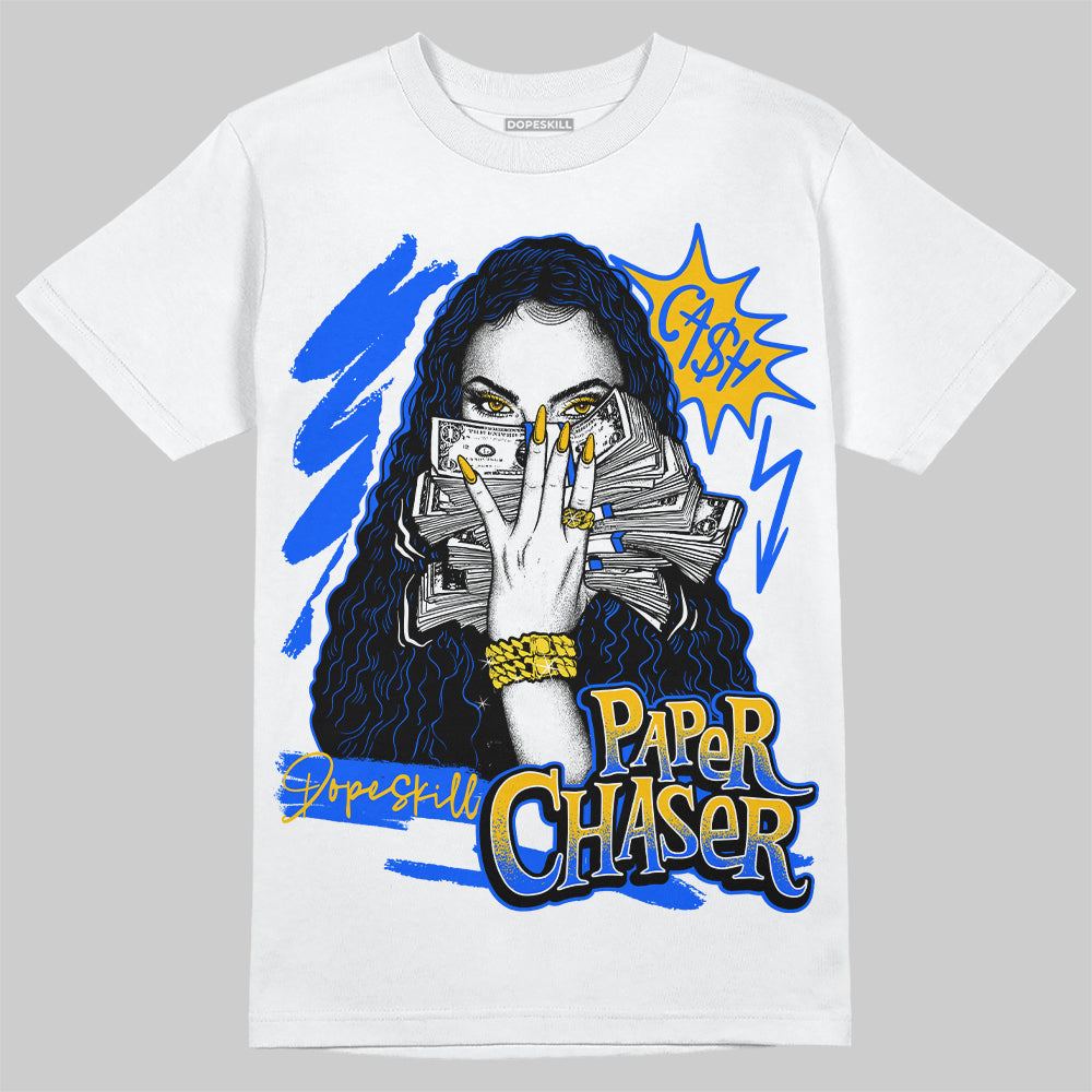 Royal Blue Sneakers DopeSkill T-Shirt NPC Graphic Streetwear - White