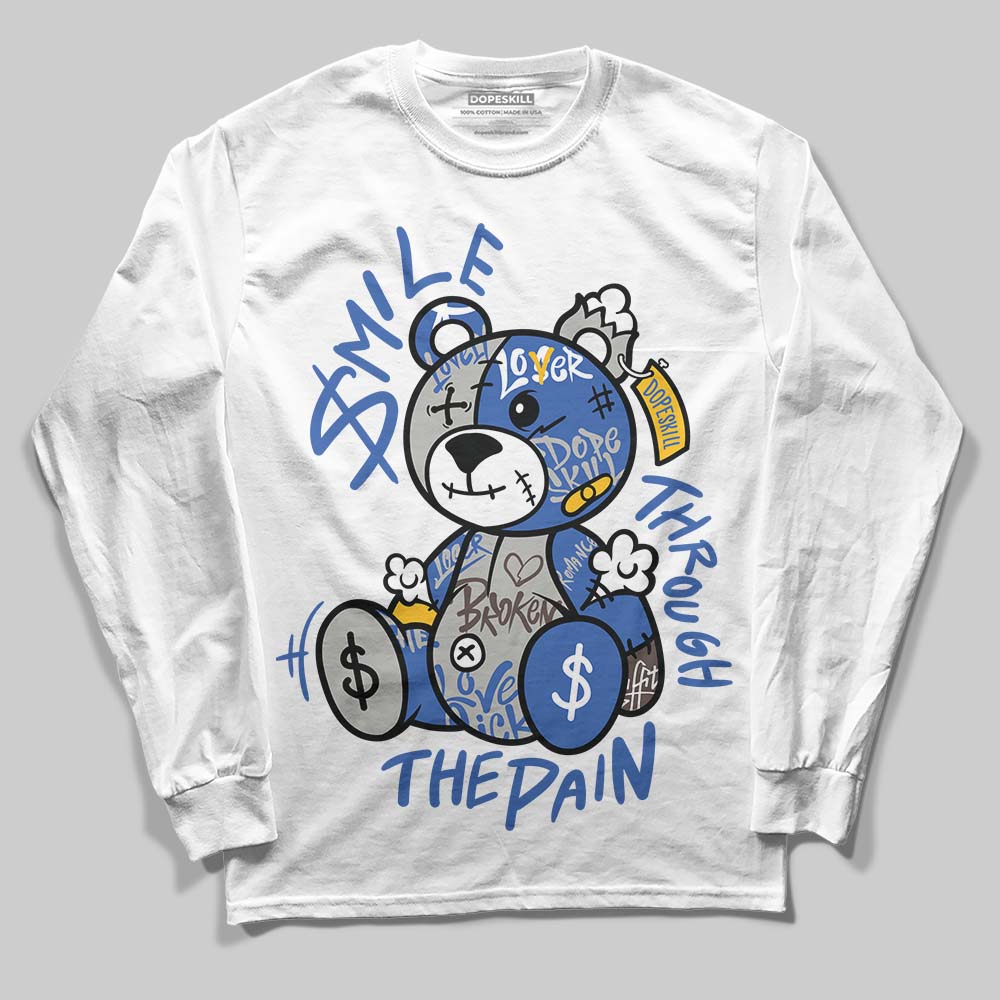 Jordan 3 “Lucky Shorts” DopeSkill Long Sleeve T-Shirt Smile Through The Pain Graphic Streetwear - White