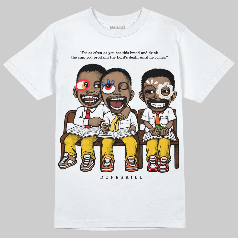 Yellow Sneakers DopeSkill T-Shirt First Sunday Graphic Streetwear - White