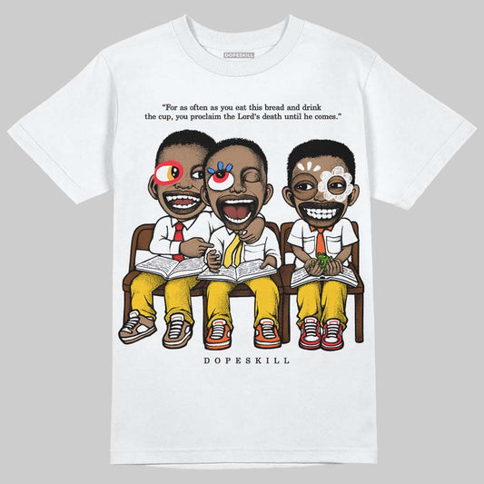 Yellow Sneakers DopeSkill T-Shirt First Sunday Graphic Streetwear - White