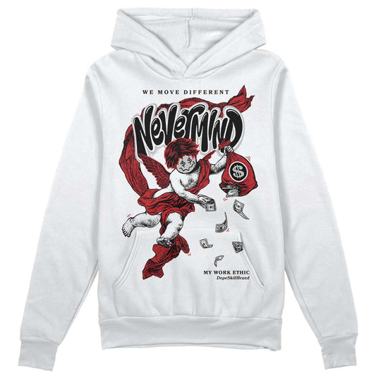 Jordan 12 “Red Taxi” DopeSkill Hoodie Sweatshirt Nevermind Graphic Streetwear - White