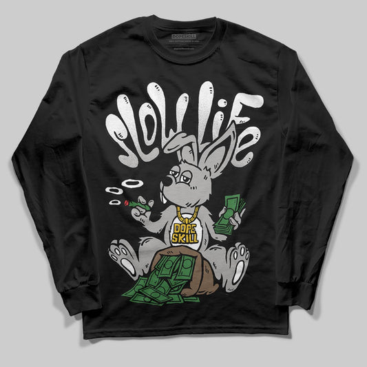 Black and White Sneakers DopeSkill Long Sleeve T-Shirt Slow Life Graphic Streetwear - Black