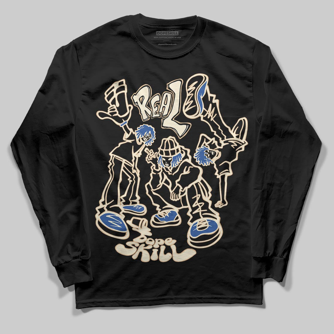 Jordan 17 Retro Low SP Infinite Archives DopeSkill Long Sleeve T-Shirt Real Y2K Players Graphic Streetwear - black