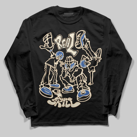 Jordan 17 Retro Low SP Infinite Archives DopeSkill Long Sleeve T-Shirt Real Y2K Players Graphic Streetwear - black