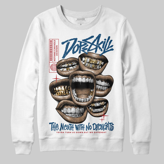 Jordan 12 Retro French Blue (2025) DopeSkill Sweatshirt The Mouth With No Droughts Graphic Streetwear