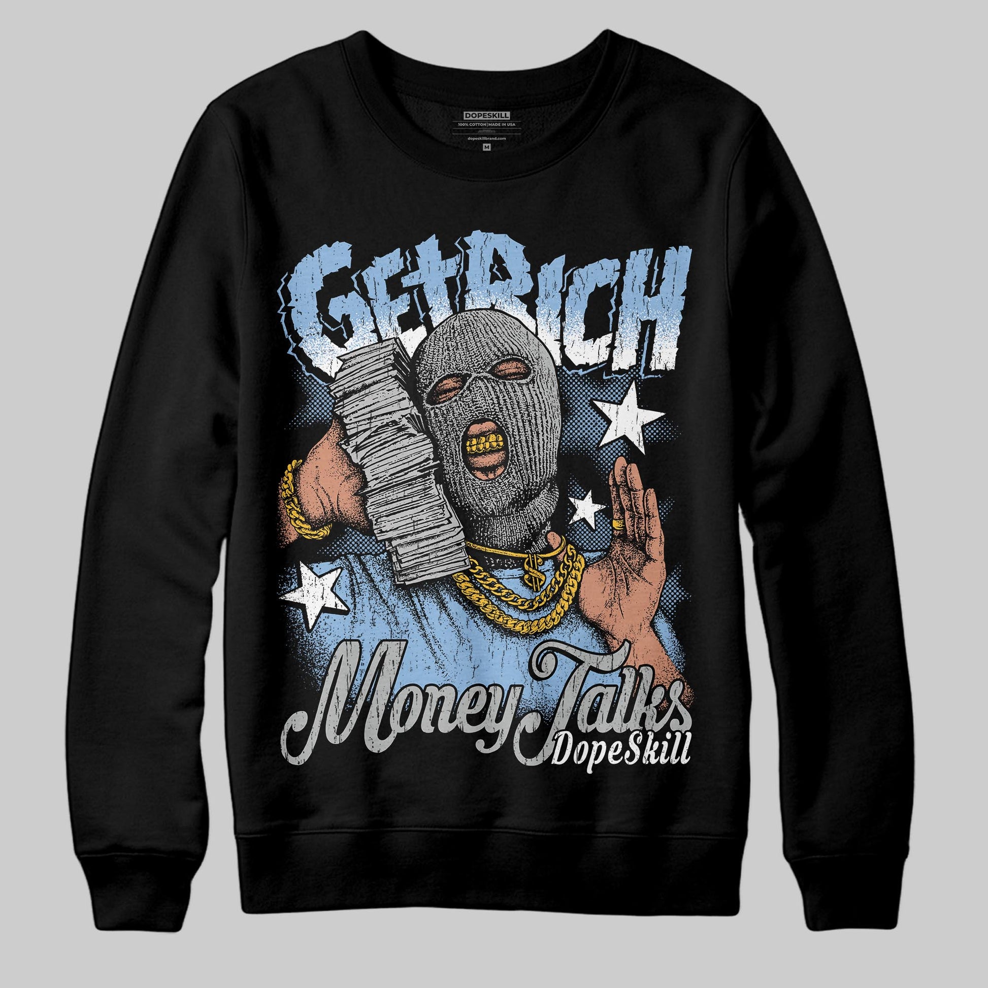 Asics Gel-Cumulus 16 Wash/Independence Blue DopeSkill Sweatshirt Get Rich Graphic Streetwear - Black