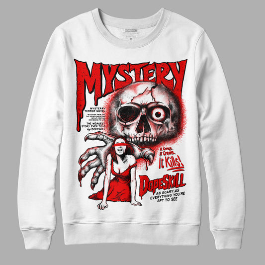Jordan 12 “Cherry” DopeSkill Sweatshirt Mystery Ghostly Grasp Graphic Streetwear - White