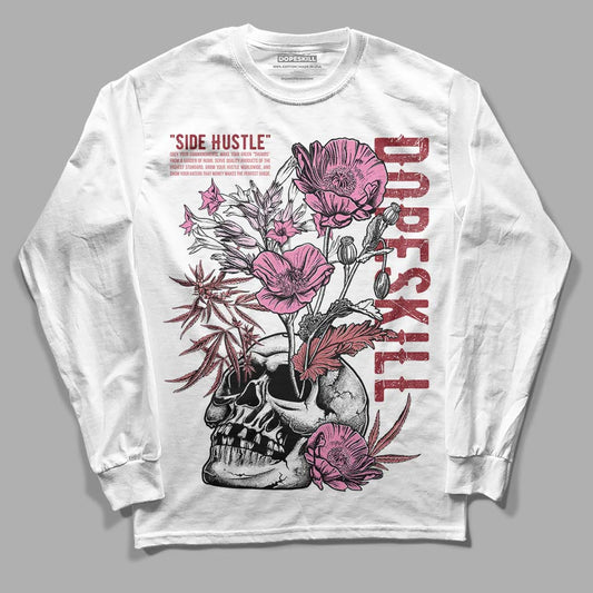 Valentine's Day Collection DopeSkill Long Sleeve T-Shirt Side Hustle Graphic Streetwear - White