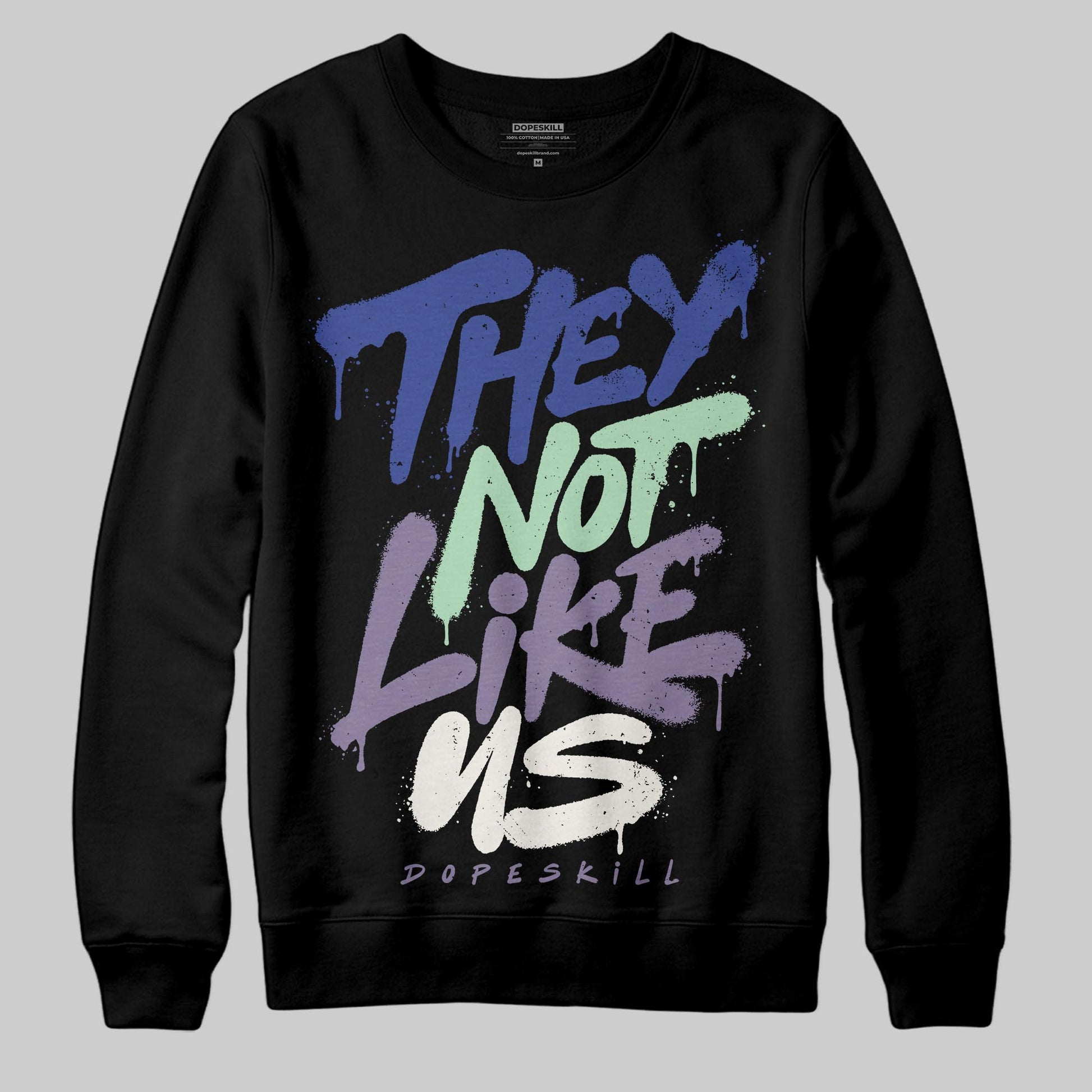 Jordan 1 Retro Low OG Zion Williamson Voodoo Alternate DopeSkill Sweatshirt They Not Like Us Graphic Streetwear - Black