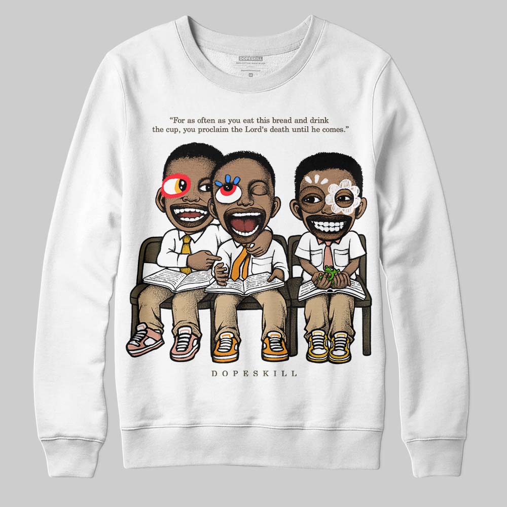 TAN Sneakers DopeSkill Sweatshirt First Sunday Graphic Streetwear - White