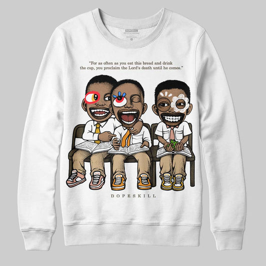 TAN Sneakers DopeSkill Sweatshirt First Sunday Graphic Streetwear - White