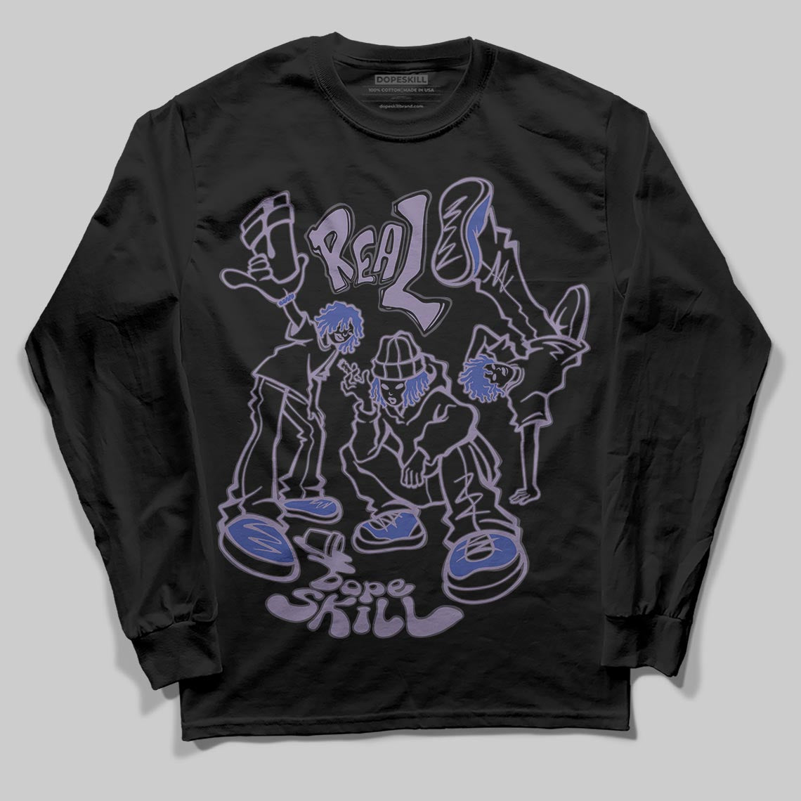 Jordan 1 Retro Low OG Zion Williamson Voodoo Alternate DopeSkill Long Sleeve T-Shirt Real Y2K Players Graphic Streetwear - Black