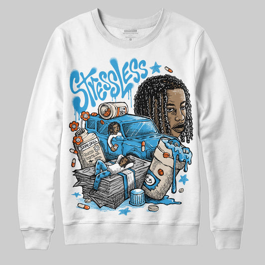 Jordan 1 High OG “UNC” Reimagined DopeSkill Sweatshirt Stressless Graphic Streetwear - White