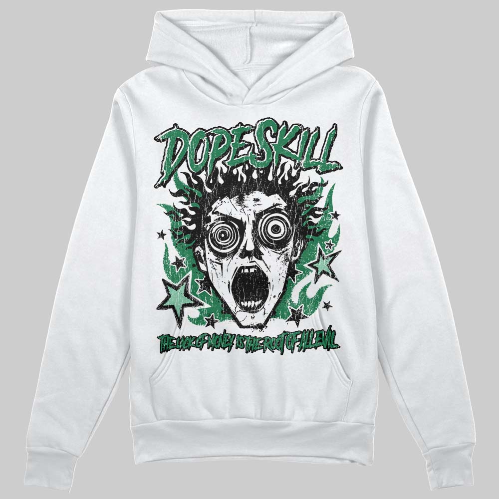 Green Sneakers DopeSkill Hoodie Sweatshirt Root of Evil Graphic Streetwear - White