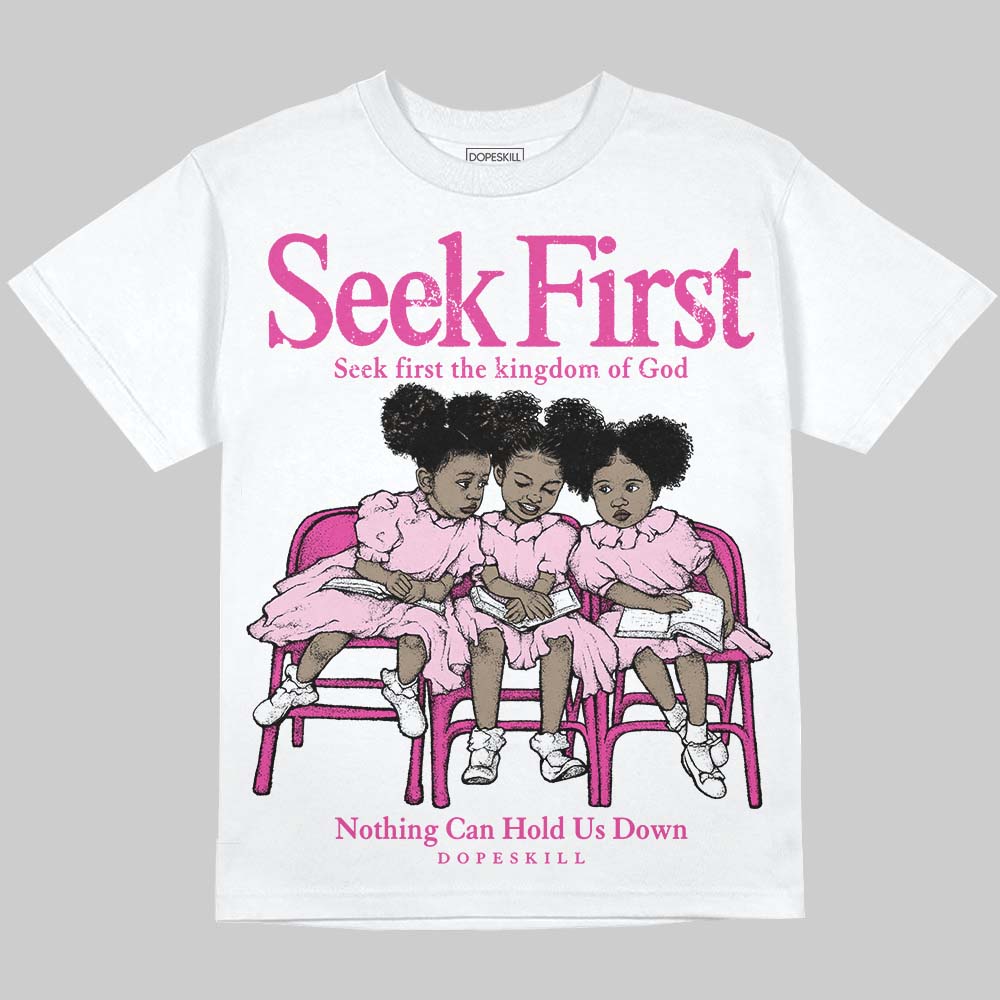 Dunk Low GS 'Triple Pink' DopeSkill Oversize Print T-Shirt New Seek First Graphic Streetwear