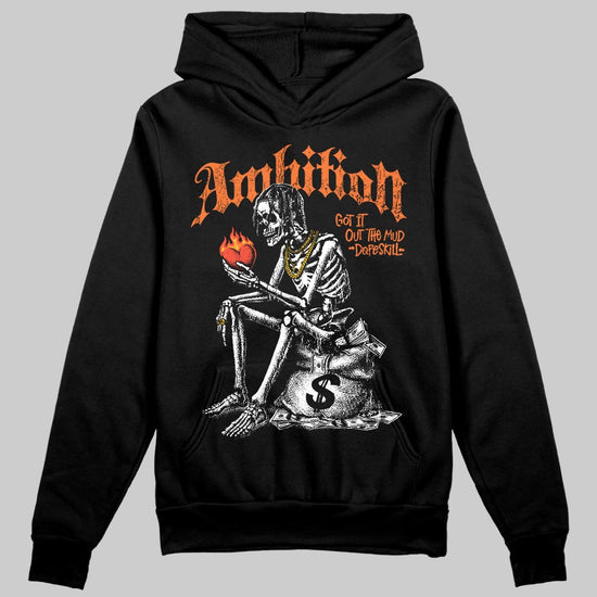 Orange, Black and White Sneakers DopeSkill Hoodie Sweatshirt Ambition Graphic Streetwear - Black