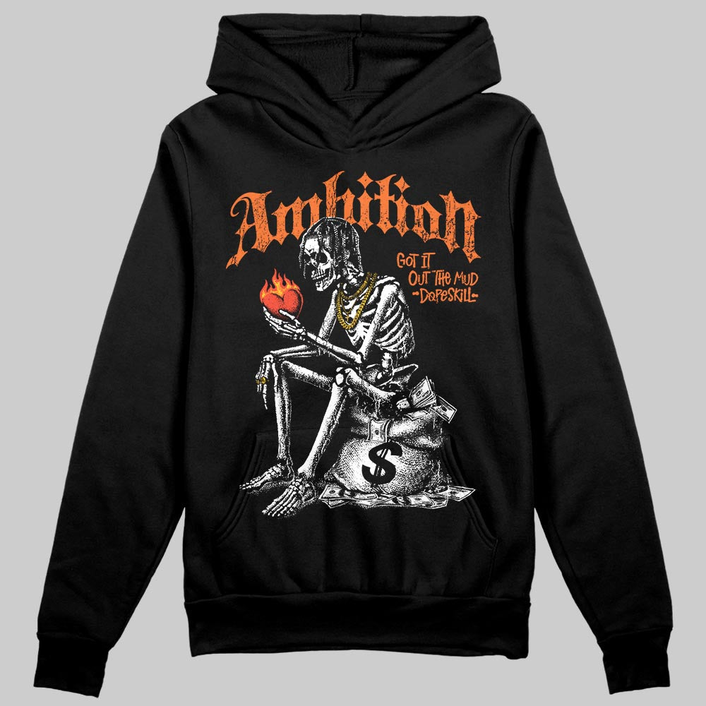 Orange, Black and White Sneakers DopeSkill Hoodie Sweatshirt Ambition Graphic Streetwear - Black