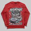 Jordan 11 Retro Cherry DopeSkill Long Sleeve T-Shirt Flexin' Graphic Streetwear - Red