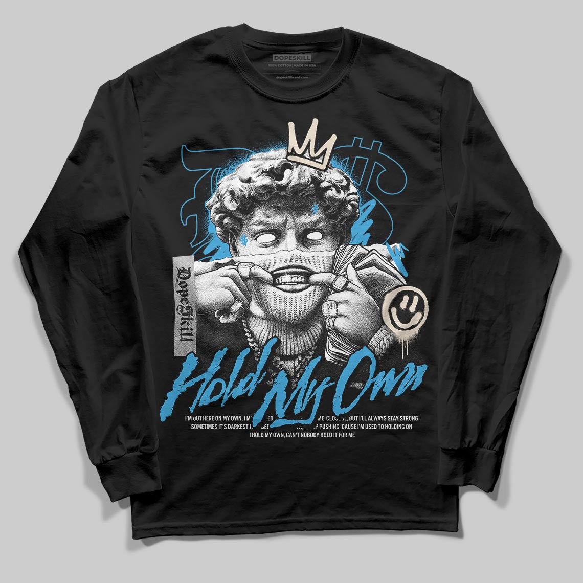 Jordan 1 High OG “UNC” Reimagined DopeSkill Long Sleeve T-Shirt In My Way Graphic Streetwear - Black