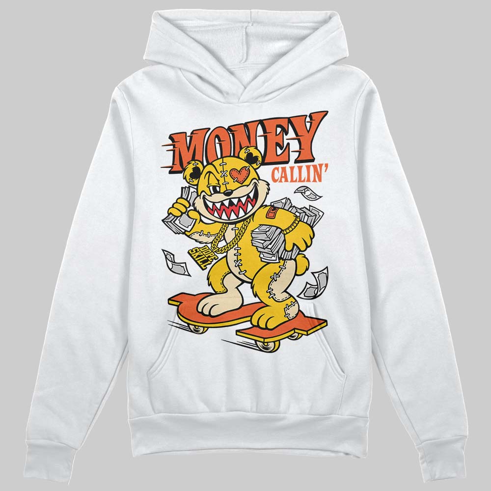 Yellow Sneakers DopeSkill Hoodie Sweatshirt Money Callin' Graphic Streetwear - White