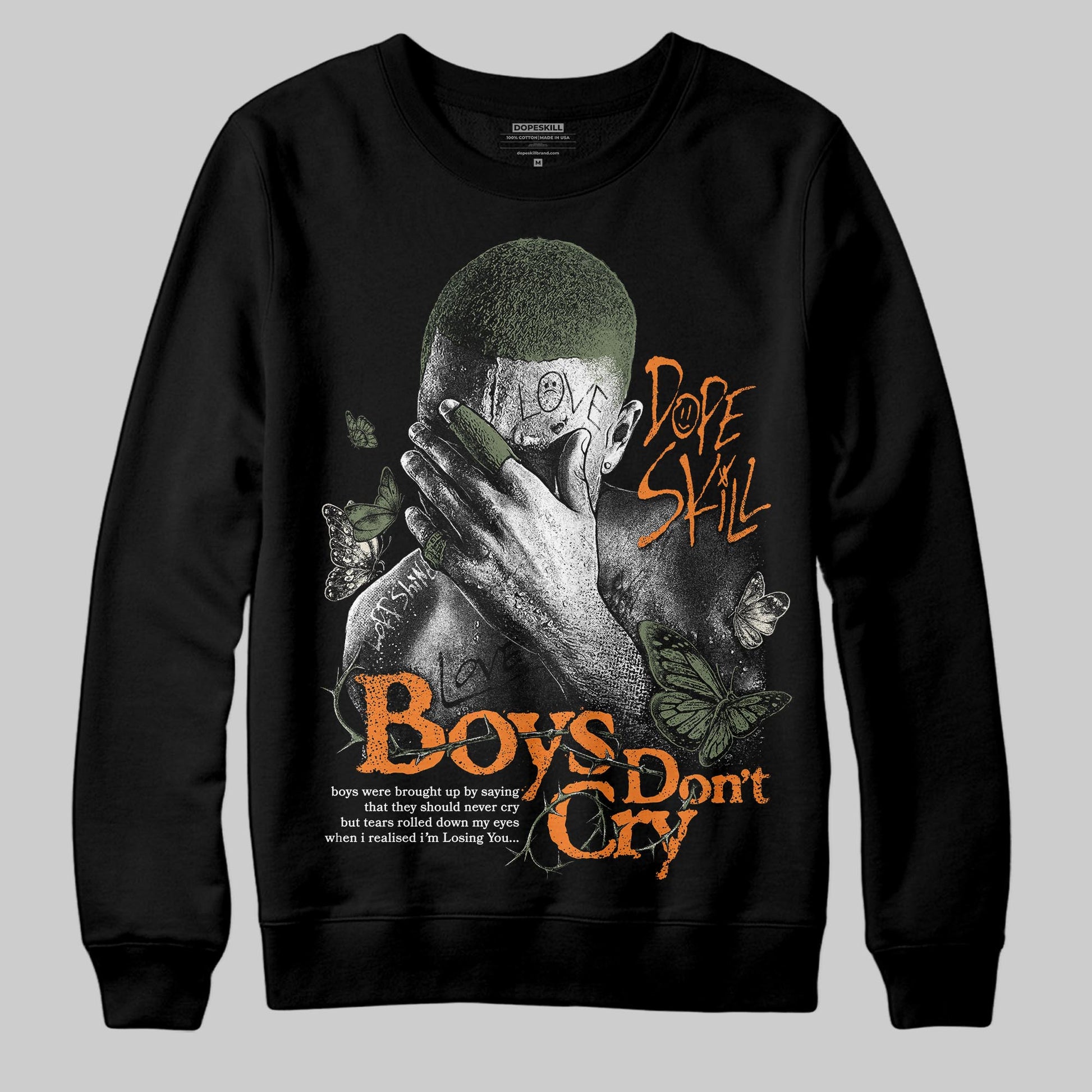 Jordan 4 Retro OG SP Undefeated (2025) DopeSkill Sweatshirt Boys Don't Cry Graphic Streetwear - Black