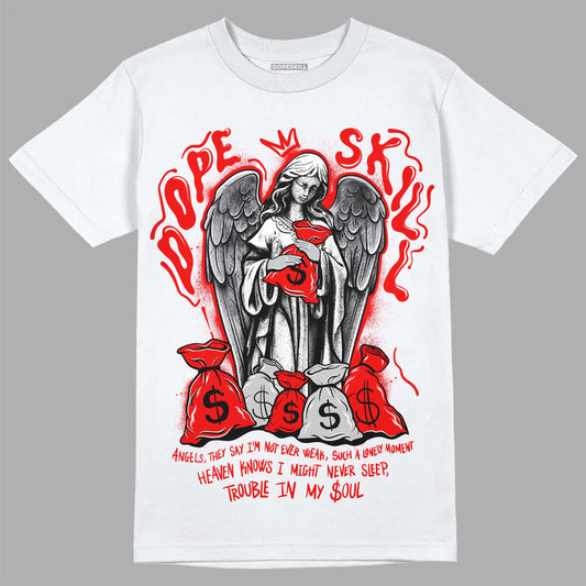 Jordan 12 “Cherry” DopeSkill T-Shirt Angels Graphic Streetwear - White