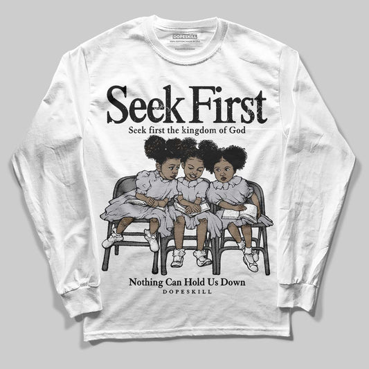 Grey Sneakers DopeSkill Long Sleeve T-Shirt New Seek First Graphic Streetwear - White