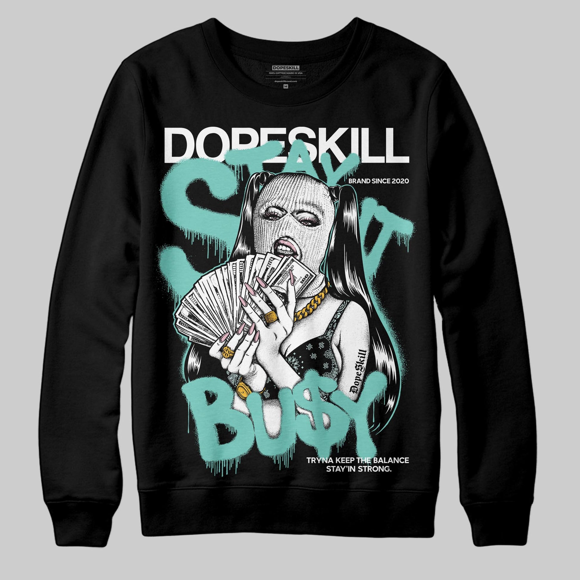 Jordan 11 Low "Igloo" DopeSkill Sweatshirt Stay It Busy Graphic Streetwear - Black