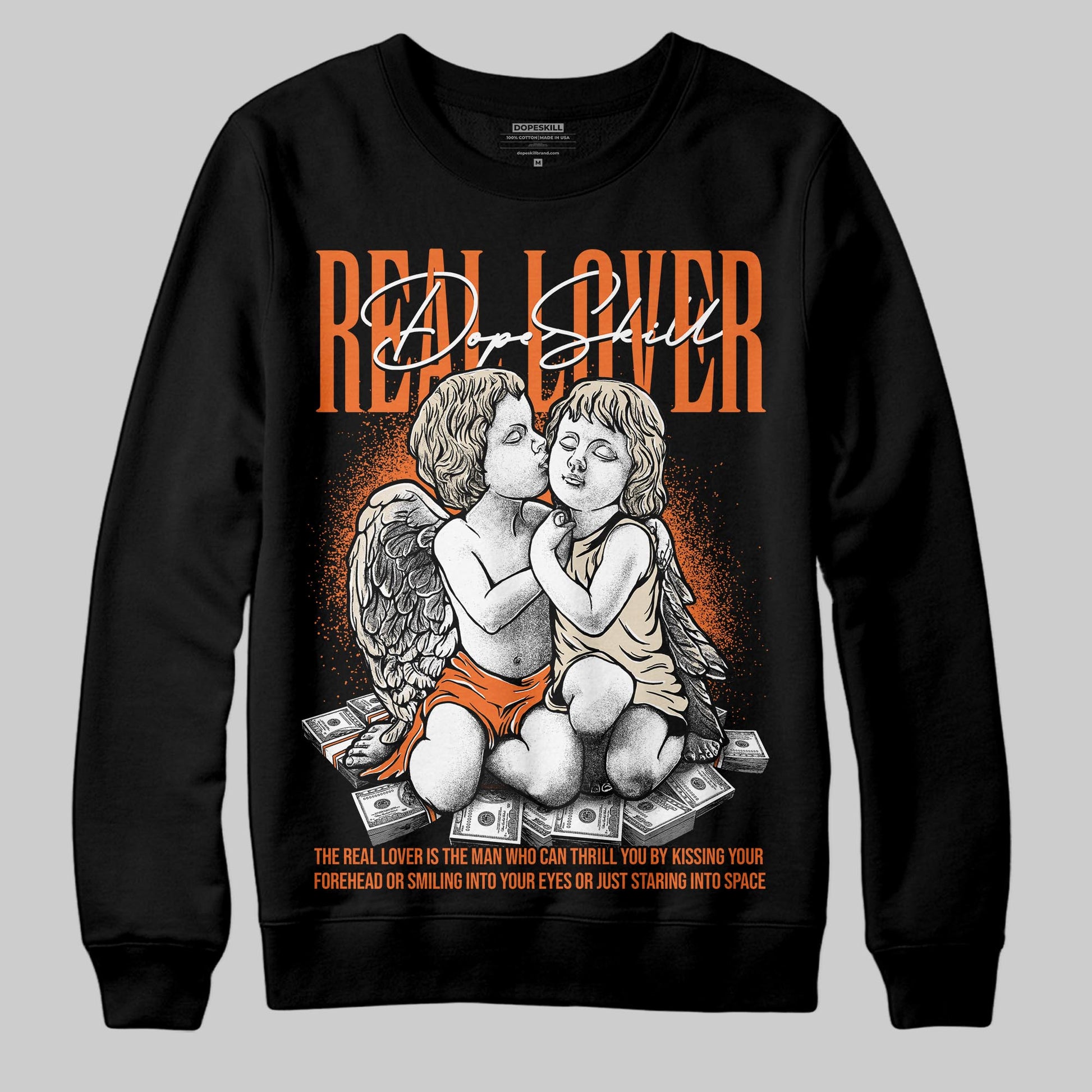 Jordan 3 “Starfish” DopeSkill Sweatshirt Real Lover Graphic Streetwear - Black