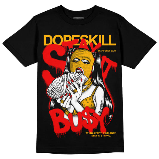 Red Sneakers DopeSkill T-Shirt Stay It Busy Graphic Streetwear - Black