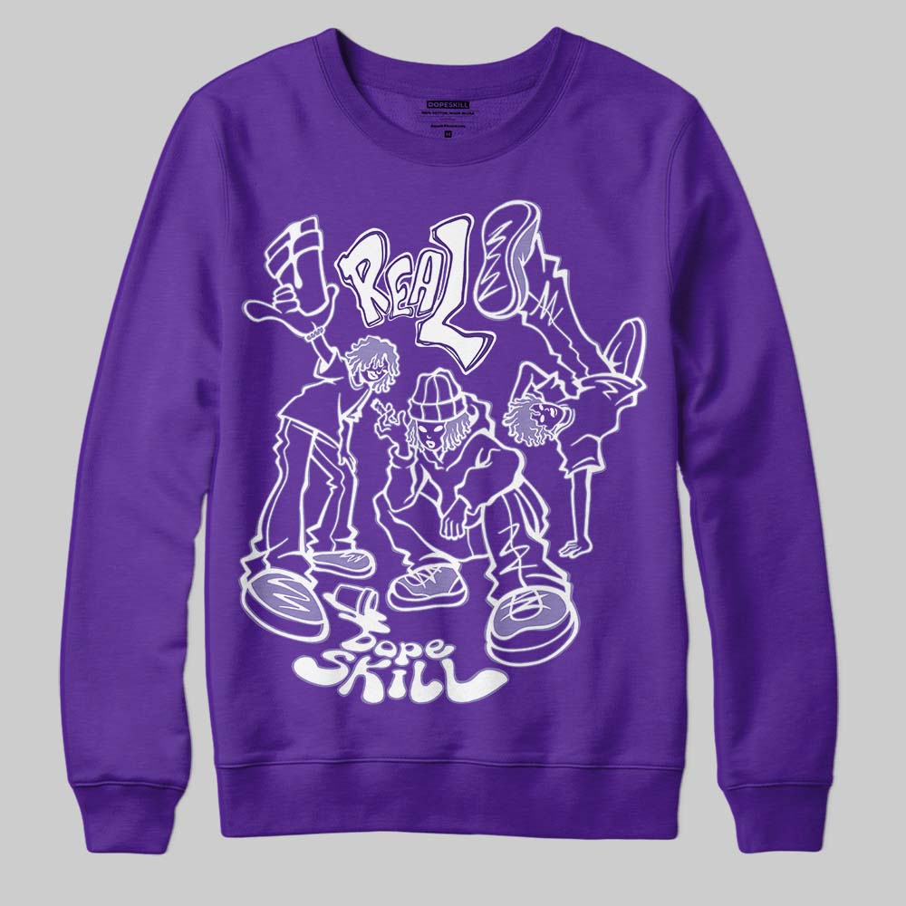 Jordan 5 OG “Grape” DopeSkill Sweatshirt Real Y2K Players Graphic Streetwear - Purple