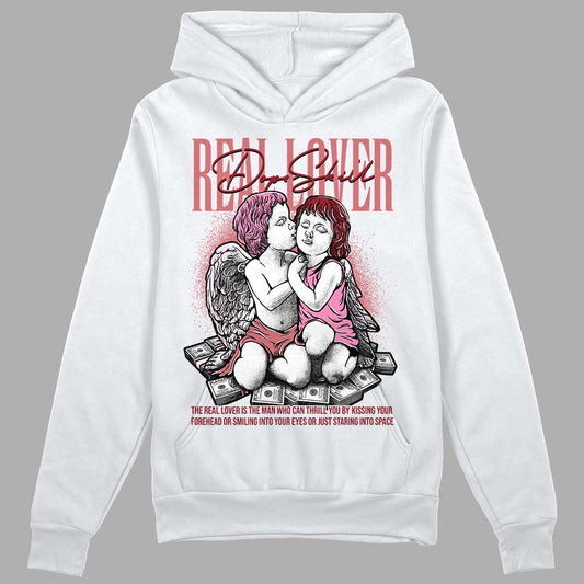 Valentine's Day Collection DopeSkill Hoodie Sweatshirt Real Lover Graphic Streetwear - White