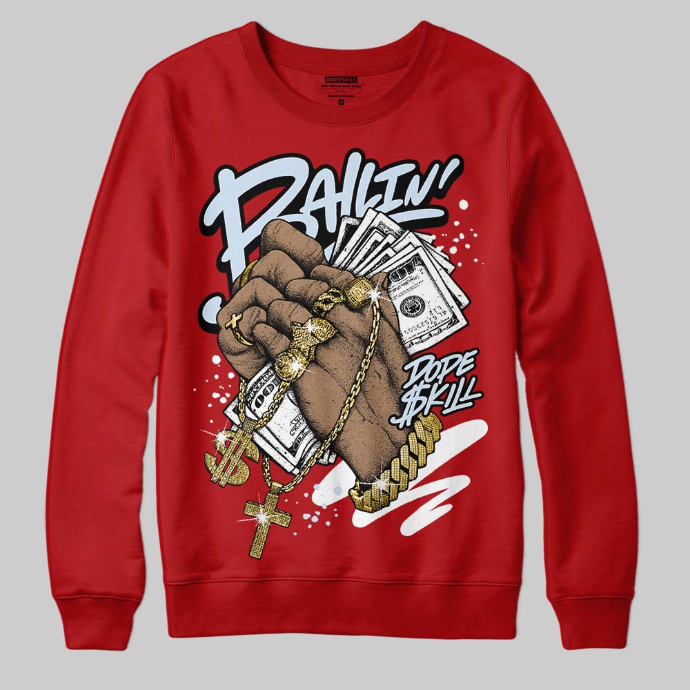 Jordan 11 Retro Cherry DopeSkill Sweatshirt Always Ballin' Graphic Streetwear - Red