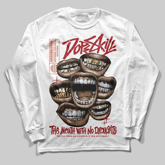 Nigel Sylvester x Air Jordan 4 ‘Brick by Brick’ DopeSkill Long Sleeve T-Shirt The Mouth With No Droughts Graphic Streetwear - White