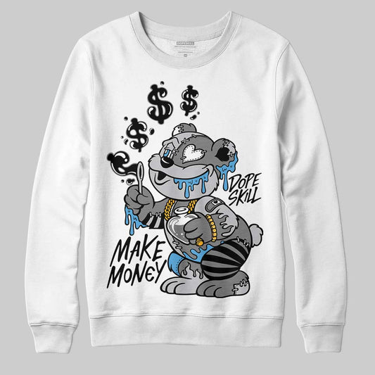 Grey Sneakers DopeSkill Sweatshirt Make Money Graphic Streetwear - White