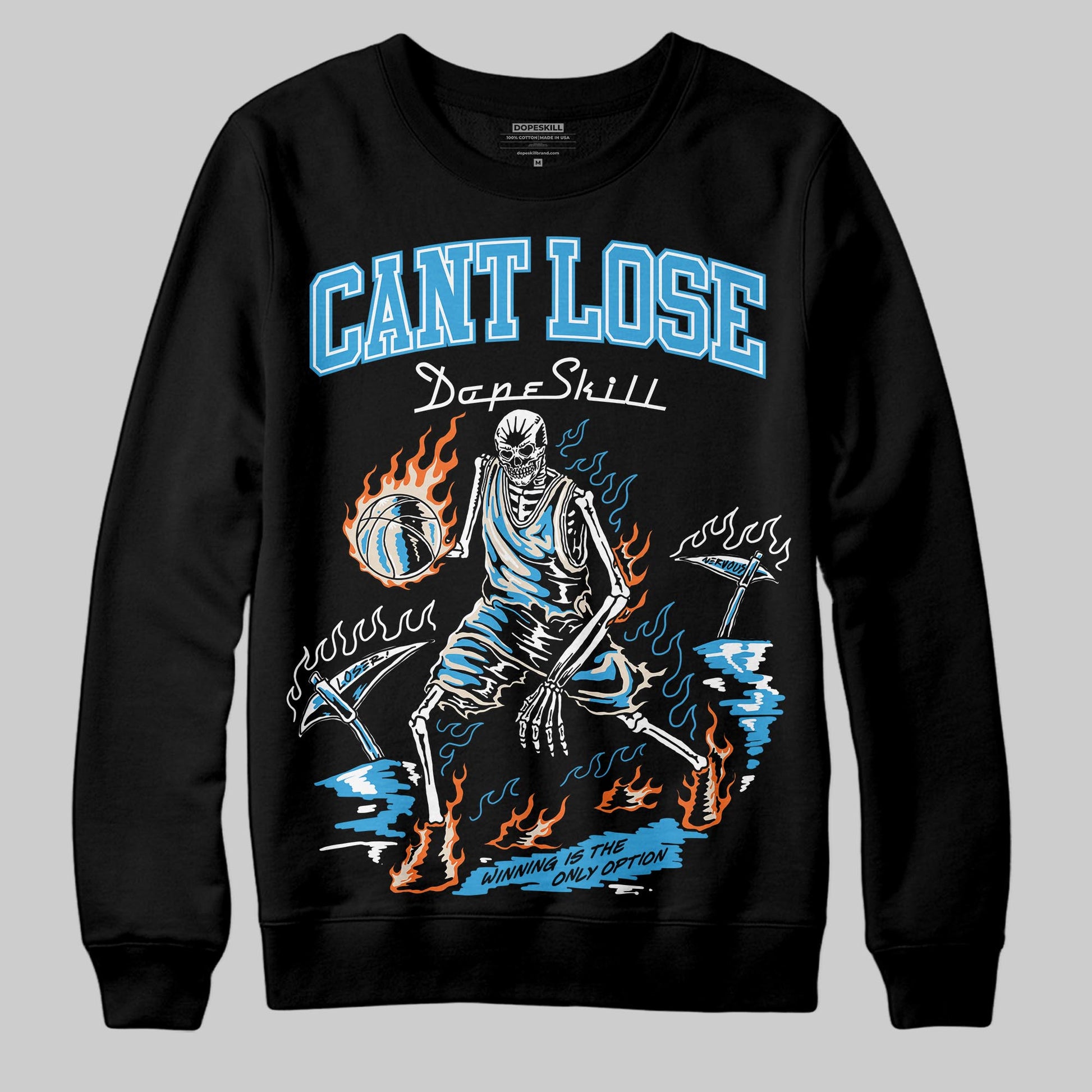 Jordan 1 High OG “UNC” Reimagined DopeSkill Sweatshirt Cant Lose Graphic Streetwear - Black
