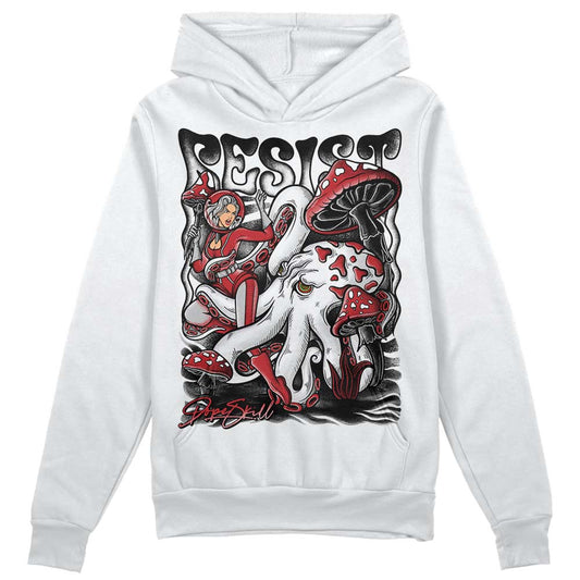 Jordan 12 “Red Taxi” DopeSkill Hoodie Sweatshirt Resist Graphic Streetwear - White