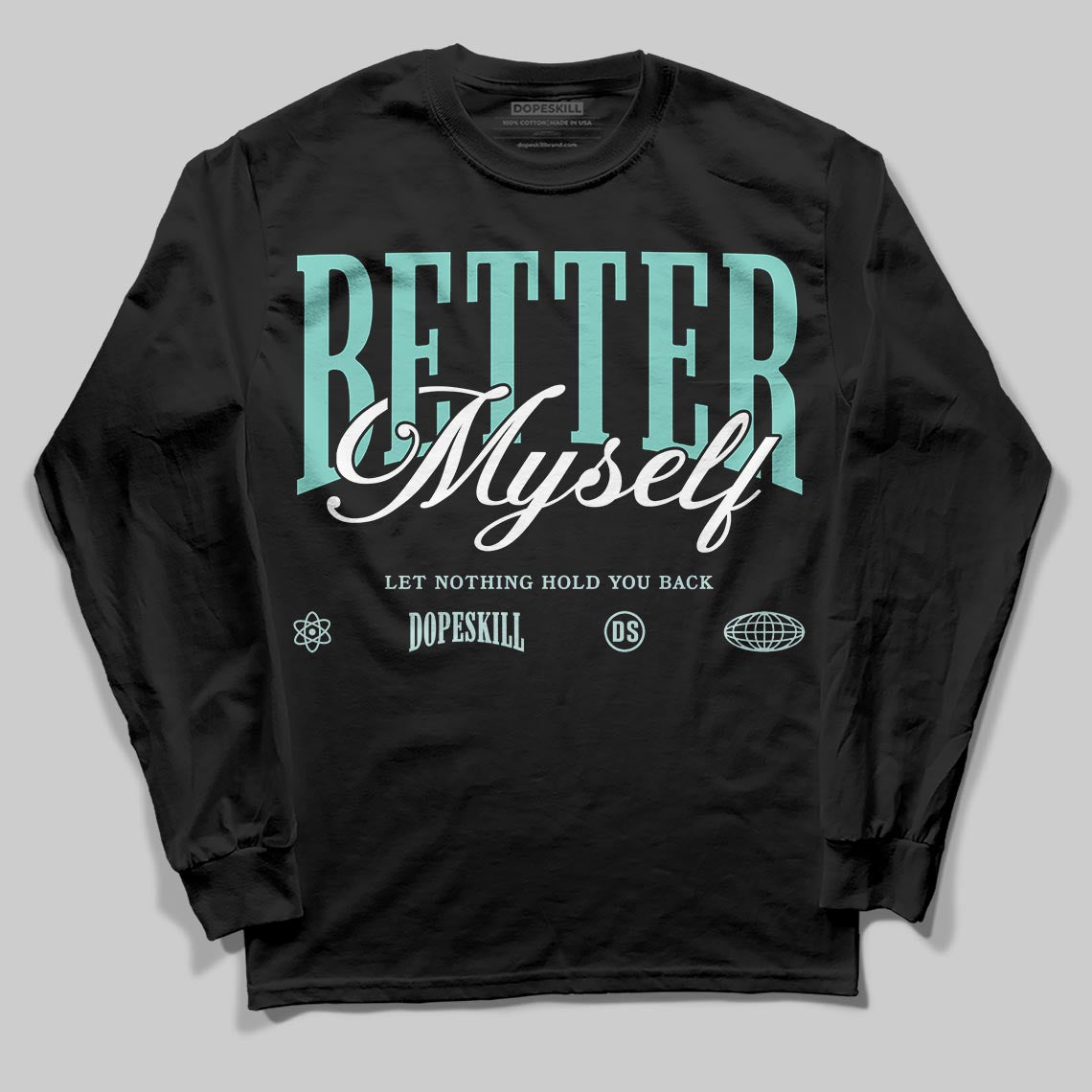 Jordan 11 Low "Igloo" DopeSkill Long Sleeve T-Shirt Better Myself Graphic Streetwear - Black