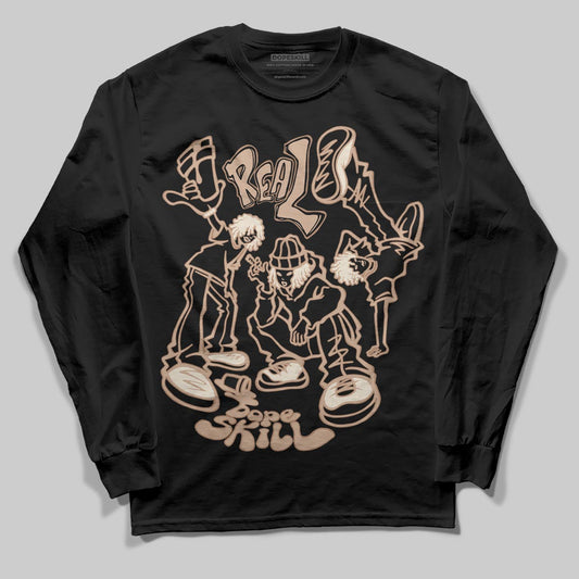 Jordan 4 Retro Cozy Girl DopeSkill Long Sleeve T-Shirt Real Y2K Players Graphic Streetwear - Black