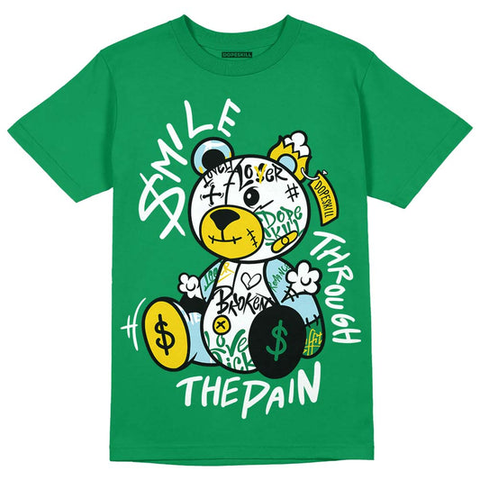 Jordan 5 “Lucky Green” DopeSkill Green T-shirt Smile Through The Pain Graphic Streetwear