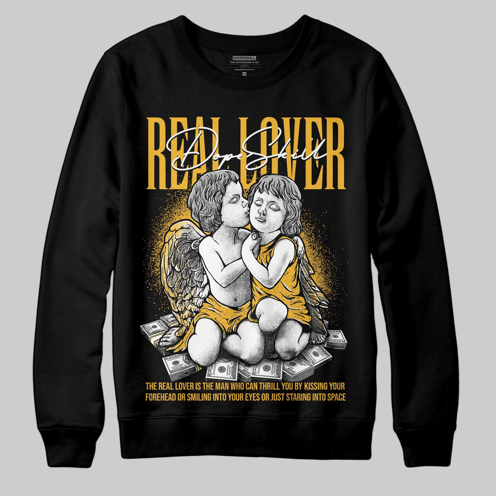 Jordan 5 'Tokyo' DopeSkill Sweatshirt Real Lover Graphic Streetwear - Black