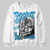 Jordan 4 Retro Military Blue DopeSkill Sweatshirt Pocket Change Graphic Streetwear - White