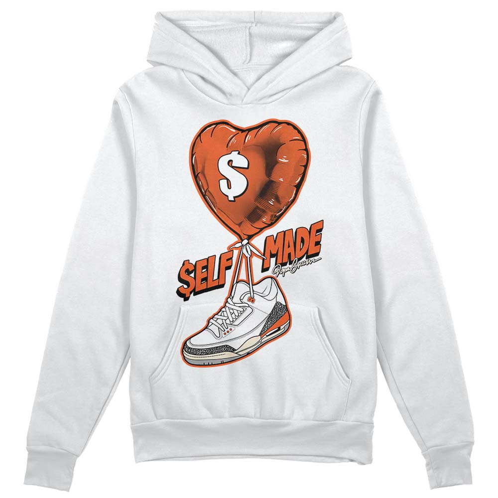 Jordan 3 Georgia Peach DopeSkill Hoodie Sweatshirt Self Made Graphic Streetwear - White 