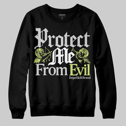 Jordan 4 GS “Light Lemon Twist” DopeSkill Sweatshirt Protect Me From Evil Graphic Streetwear - Black