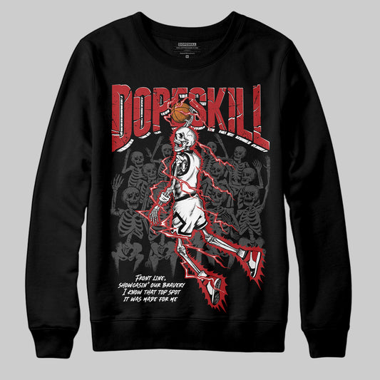 Jordan 1 Retro High OG Black Toe Reimagined DopeSkill Sweatshirt Thunder Dunk Graphic Streetwear - Black