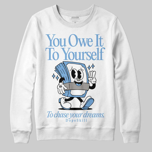 Jordan 12 Retro 'Melo' DopeSkill Sweatshirt Owe It To Yourself Graphic Streetwear - White